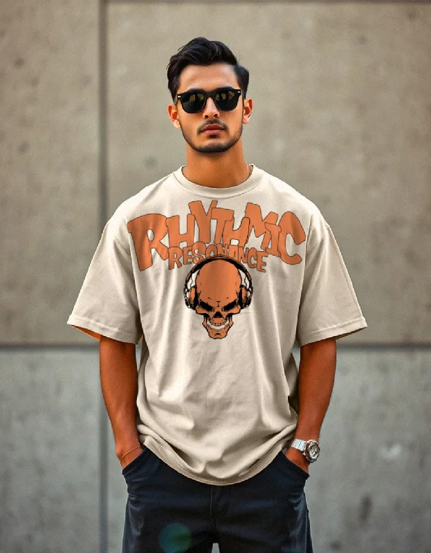 Discount Deals RHYTHMIC Swanwhite Oversized Typography Printed Tshirt
