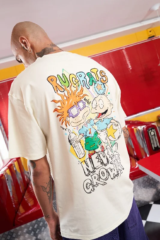 Discount Deals Rugrats - Never Grow Up Oversized T-Shirt