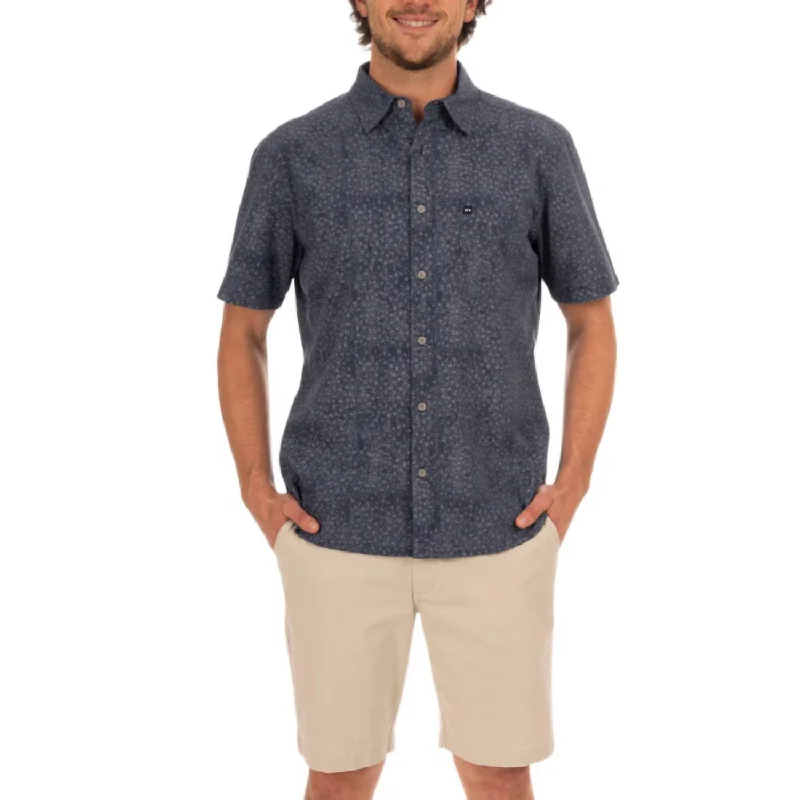 Grand Opening Sale Rumfront Short Sleeve Shirt In Indigo