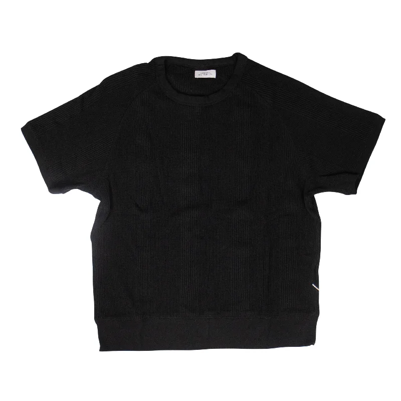 Saturdays Nyc Kyrie Waffle Stripe S/S Tee - Black