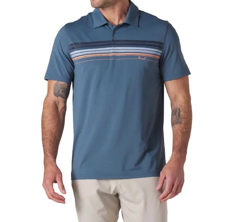 Script Performance Polo In Mineral Blue