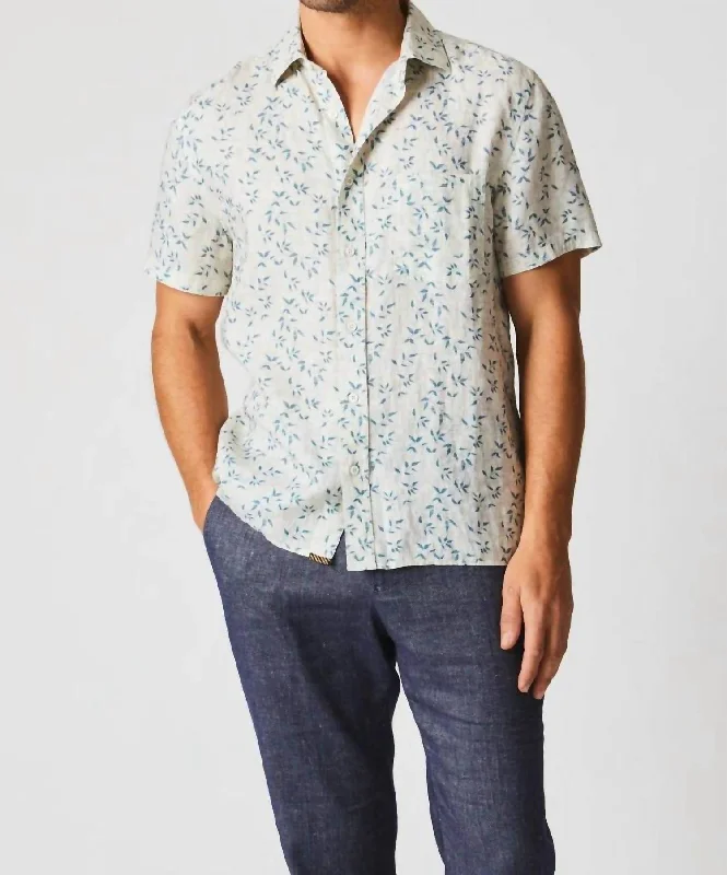 Short Sleeve Hatch Treme Block Shirt In Tropic Blue