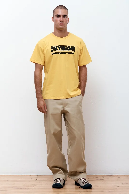 Construction Graphic Logo T-Shirt Yellow