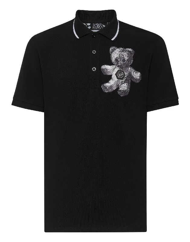 Top Pick Slim Fit Polo shirt SS Paisley Teddy Bear