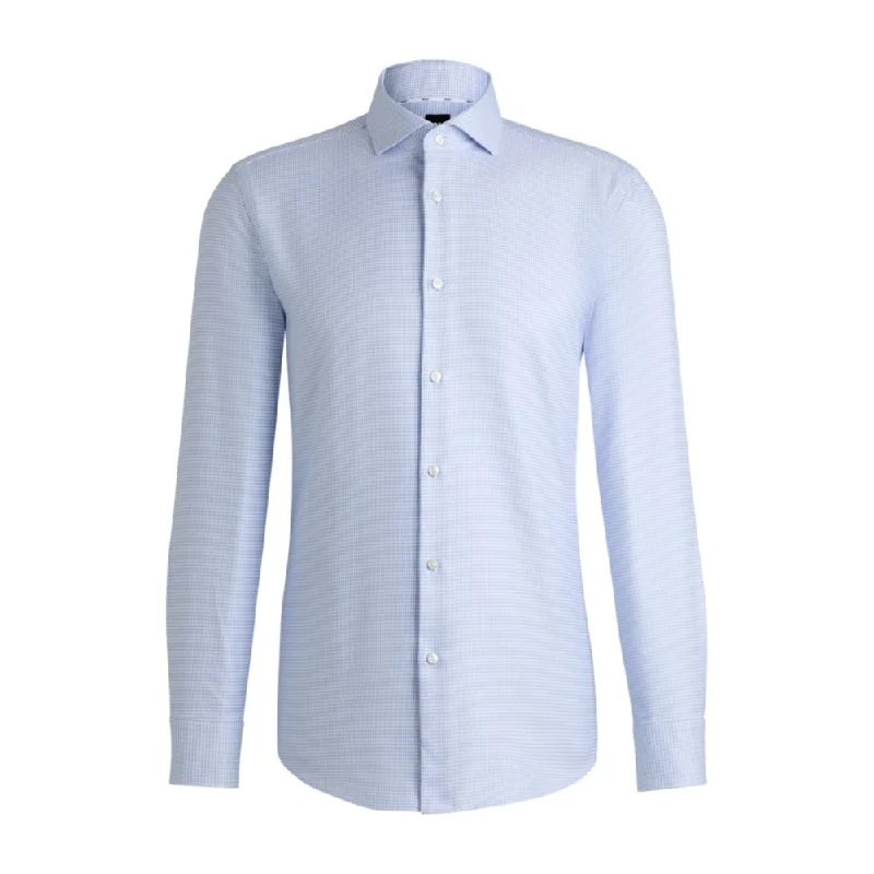 Slim-fit shirt in structured cotton