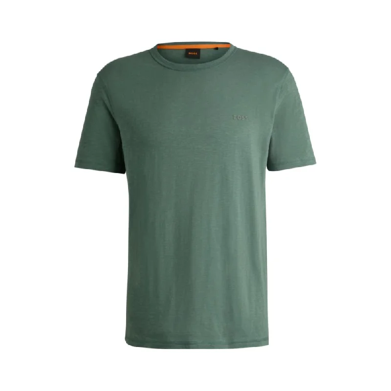 Slub-cotton T-shirt with logo detail