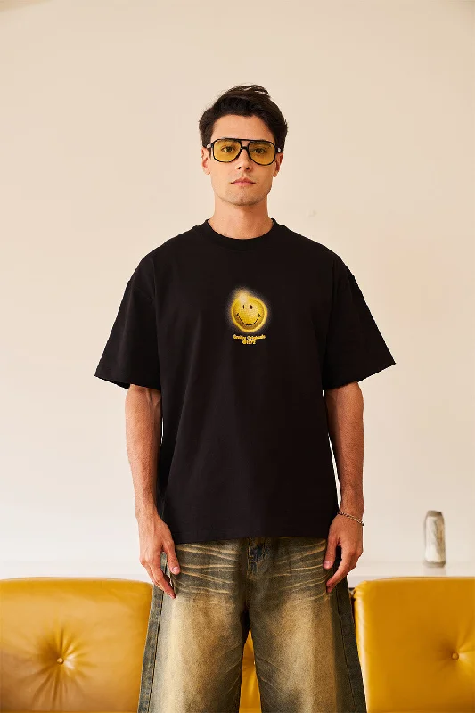 Weekend Bargains Await You Smiley Lost In The Beat Oversized T-shirt