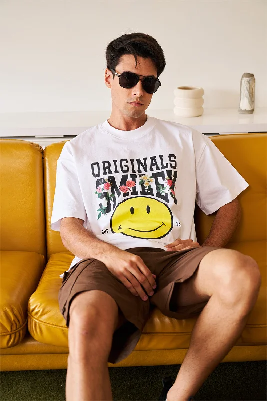 Weekend Savings Sensation Smiley Originals Floral Oversized T-shirt