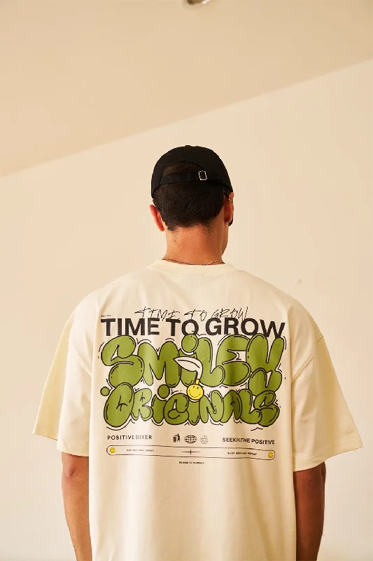 Weekend Offers You Can't Ignore Smiley Originals - Time To Grow Oversized T-shirt