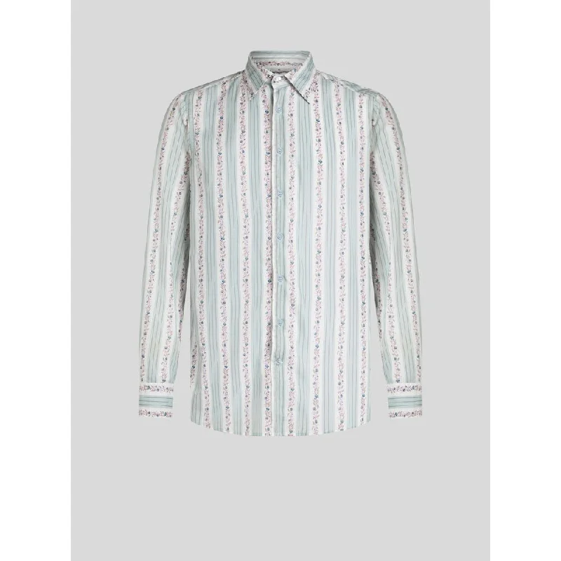 Weekend Deal STRIPED SHIRT WITH FLOWERS