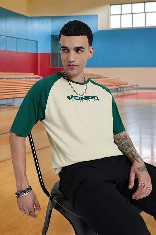 Weekend Offers That Amaze Swanwhite-Bottle Green Raglan Oversized Typography Printed Tshirt Weekend Offers That Amaze Swanwhite-Bottle Green Raglan Oversized Typography Printed Tshirt