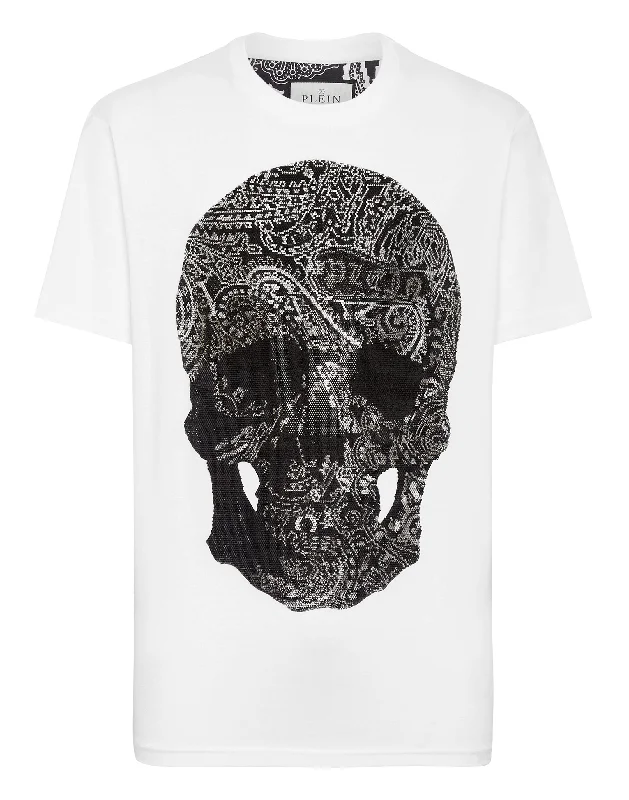 Shop Now T-shirt Round Neck SS Paisley Strass