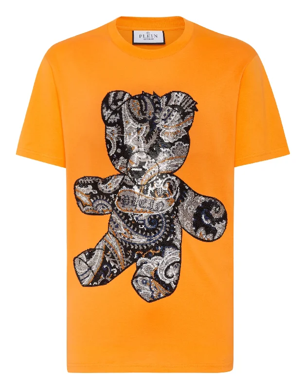 Price Drop T-shirt Round Neck SS Paisley Teddy Bear