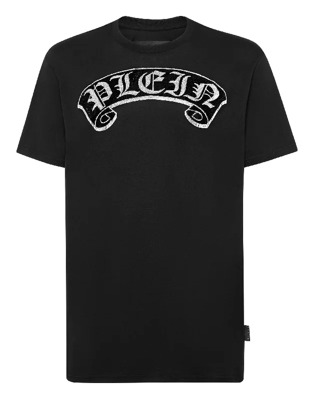 Sneak Peek Sale T-shirt Round Neck SS Stones Gothic Plein with Crystals
