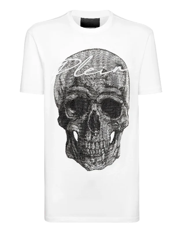 Price Fest T-shirt Round Neck SS stones Skull