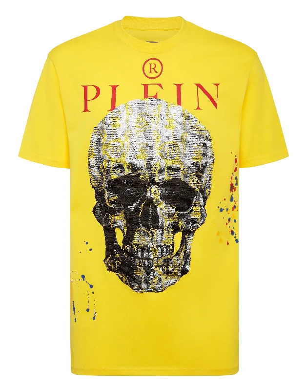 Price Cut T-shirt Round Neck SS with Crystals