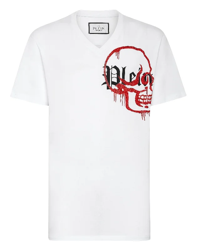 Markdown Madness T-shirt V-Neck SS Graffiti with Crystals