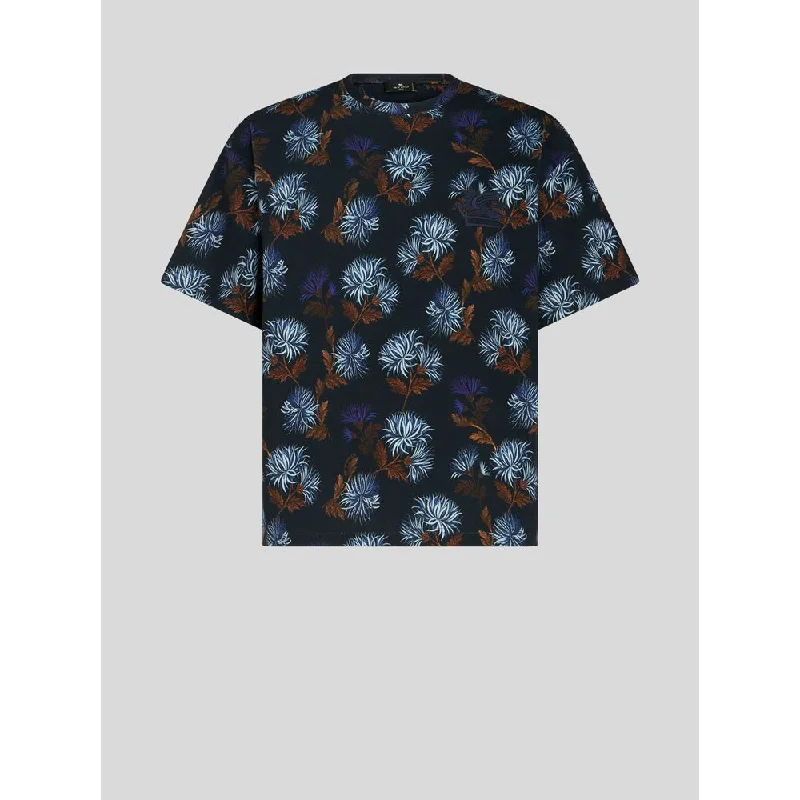 Massive Deal T-SHIRT WITH DAHLIAS ALL-OVER