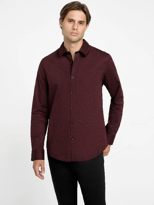 Limited Time Discount Tallon Geometric Long-Sleeve Shirt