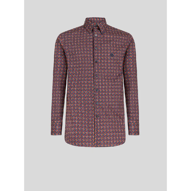 Fantastic Deals TIE PRINT SHIRT WITH LOGO