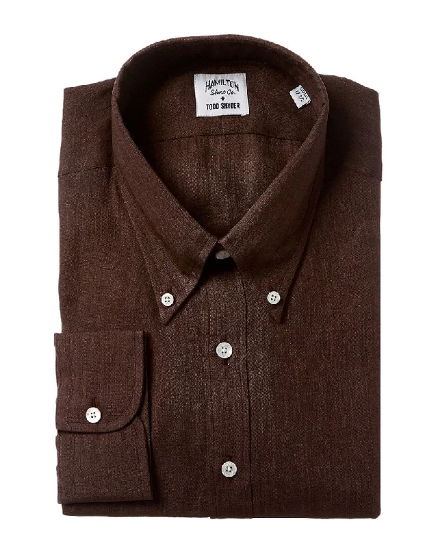 Weekend Deals That Sizzle Todd Snyder x Hamilton Shirt Co. Linen Dress Shirt