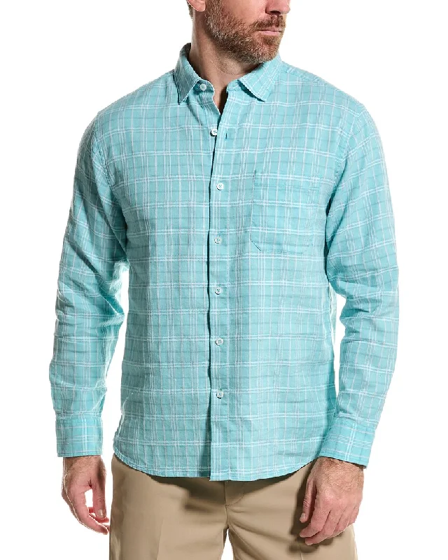 Major Savings Tommy Bahama Barbados Breeze Playa Plaid Linen-Blend Shirt