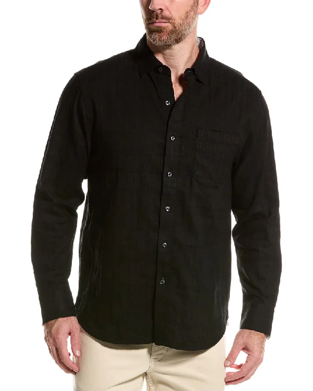New Markdowns Tommy Bahama Barbados Breeze Playa Plaid Linen-Blend Shirt