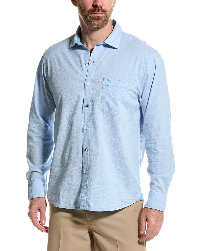 Shop and Save Tommy Bahama Nova Wave Seersucker Shirt