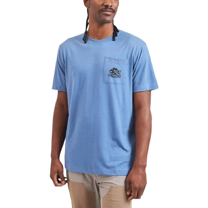 Travelin' Light Pocket T-Shirt In Blue Mirage