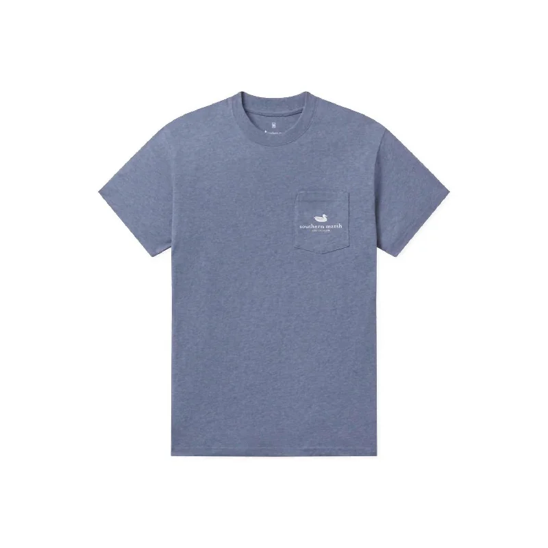 Unisex Cotton Festival Tee In Washed Slate