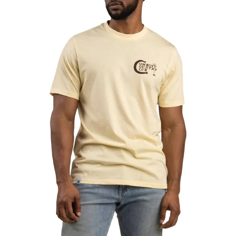 Unisex Cowboy Country Club T-Shirt In Cream