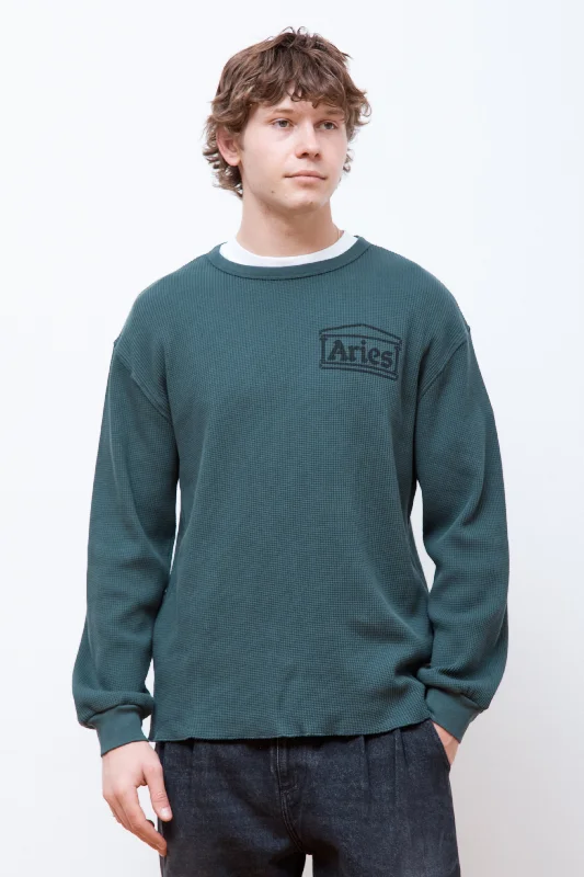 Waffle LS Tee Dark Olive