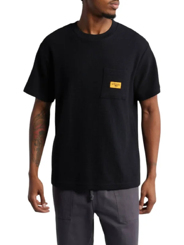 Waffle Pocket Shirt In Black