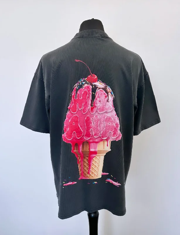 Washed Black Heavyweight Ice Cream T-shirt.