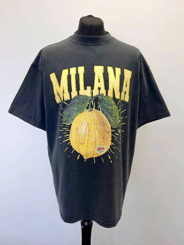 Washed Black Lemon Heavyweight T-shirt.