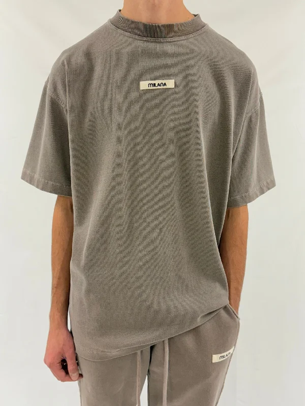 Washed Brown Core Heavyweight T-shirt.