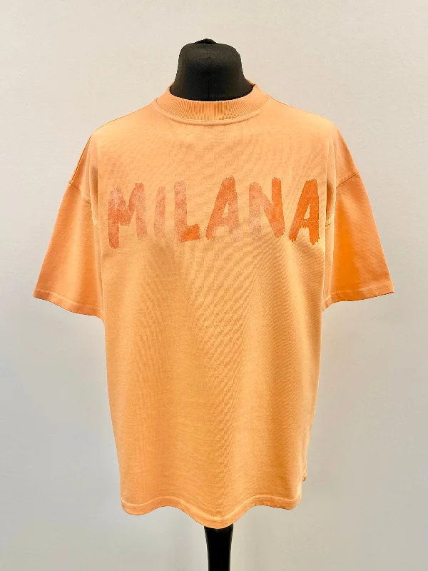 Washed Orange Paint Heavyweight T-shirt.