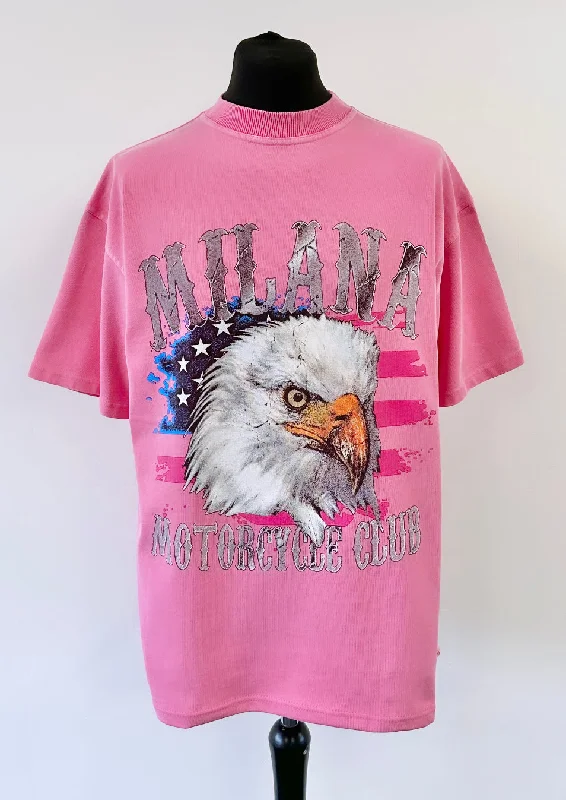 Washed Powder Pink Heavyweight Vintage T-shirt.