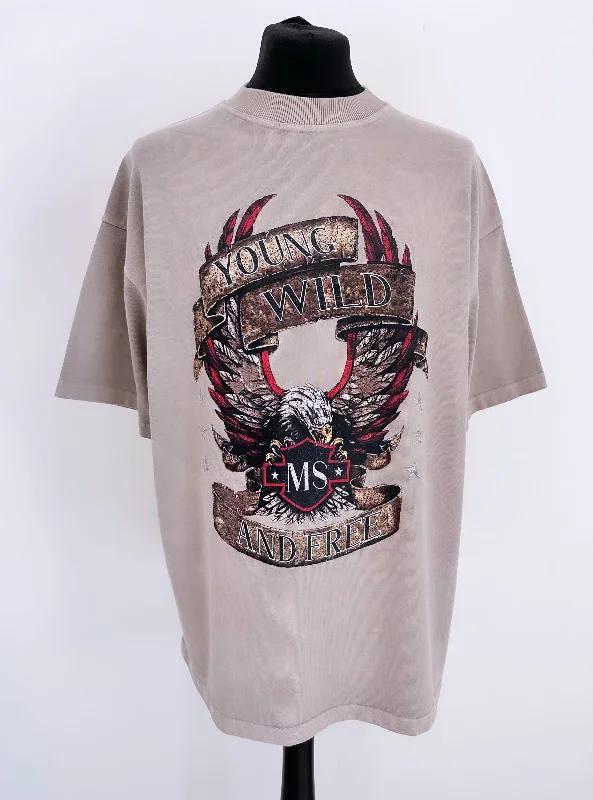 Washed Taupe Heavyweight Eagle T-shirt.