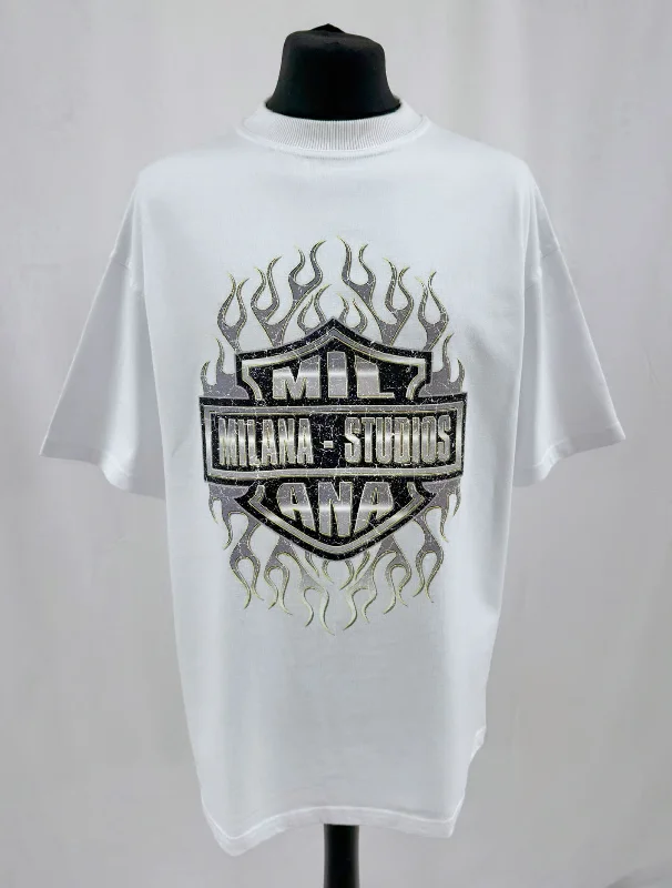 White Harley Heavyweight T-shirt.