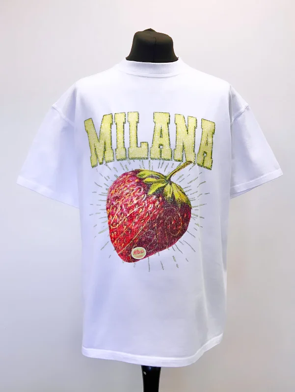 White Strawberry Heavyweight T-shirt.