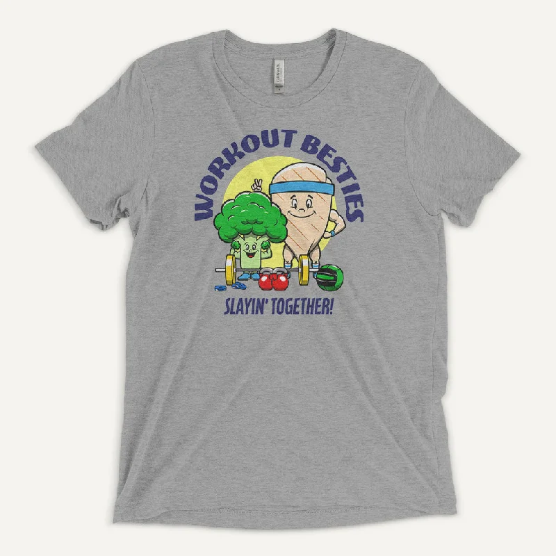 Workout Besties Chicken Breast And Broccoli Men’s Triblend T-Shirt