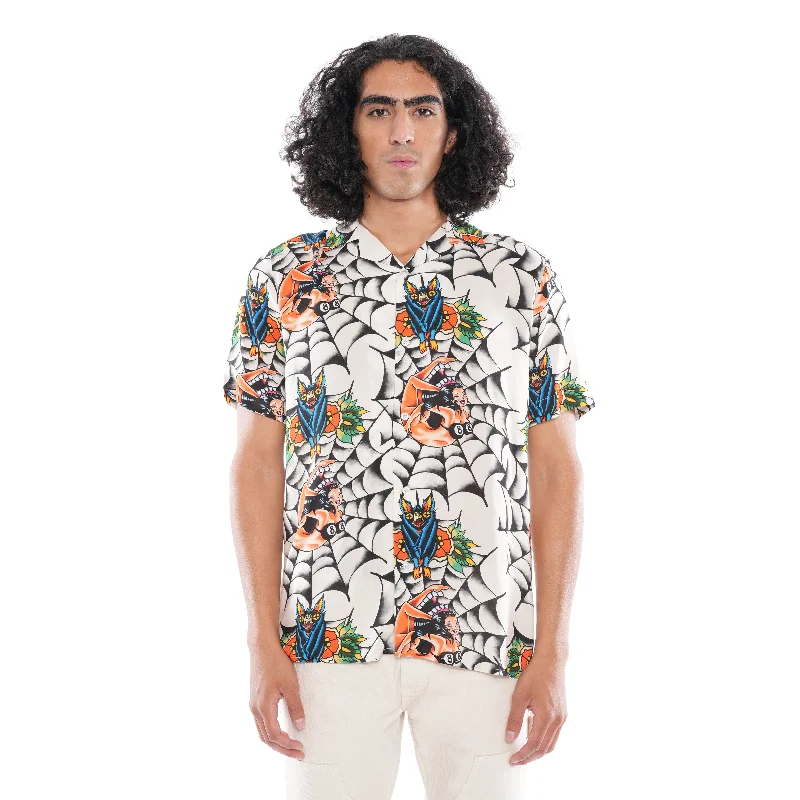 Weekend Deals That Sparkle Yakuza Short Sleeve Woven Shirt In Cream